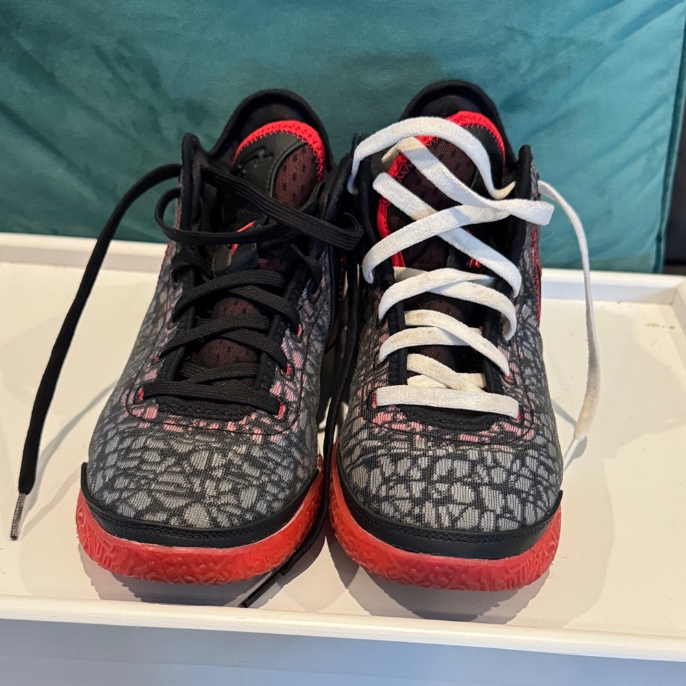 Nike Kids Sneakers - Black, White, and Red